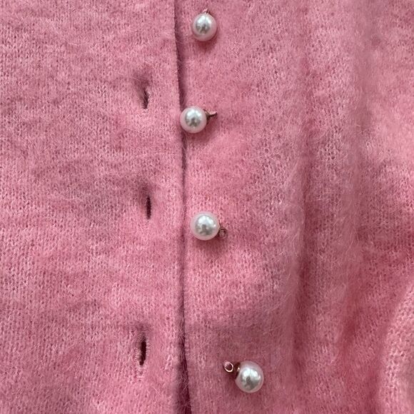 &Other Stories Pink Wool & Mohair Blend Cardigan Women’s Sweater S - Picture 4 of 7